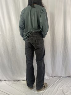 画像4: 2000's Levi's 505 USA製 ブラックデニムパンツ W35 (4)