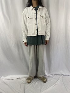 画像2: 90's Levi's 70598-0251 USA製 ホワイトデニムジャケット M (2)