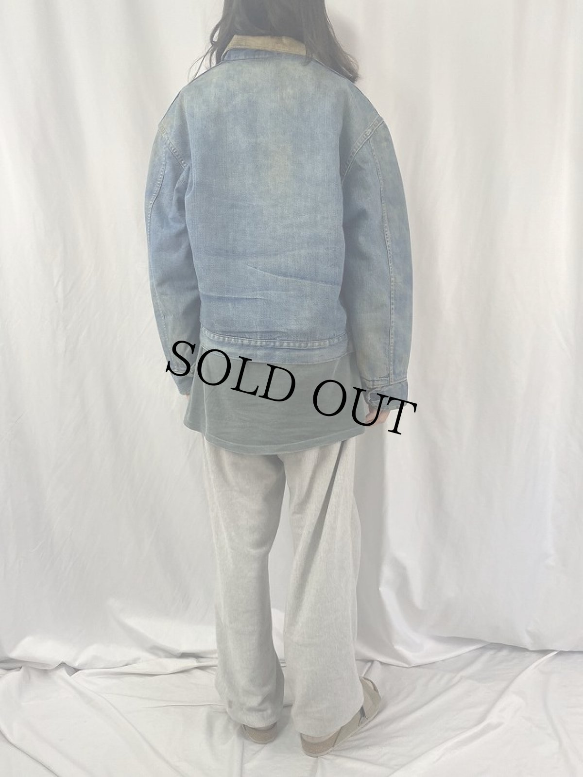 画像4: 70's Sears ブランケットライナー デニムスイングトップ L (4)