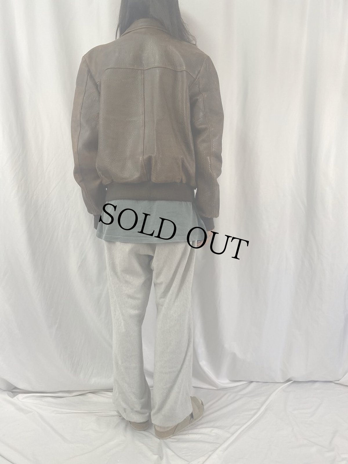 画像4: Schott USA製 レザーフライトジャケット SIZE40 (4)