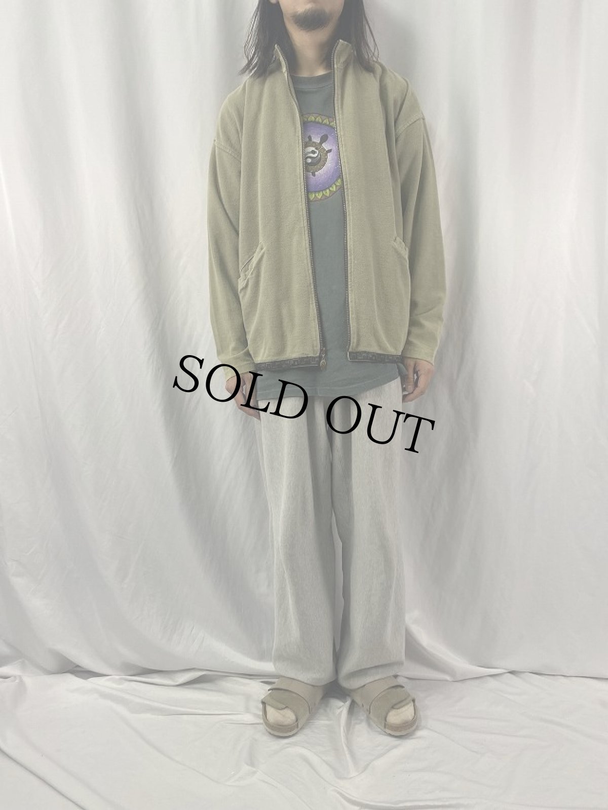 画像2: 90's Teva USA製 コットンジップジャケット S (2)