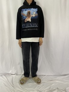 画像3: NIRVANA "NEVERMIND" ロックバンドプリントスウェットフーディー S (3)