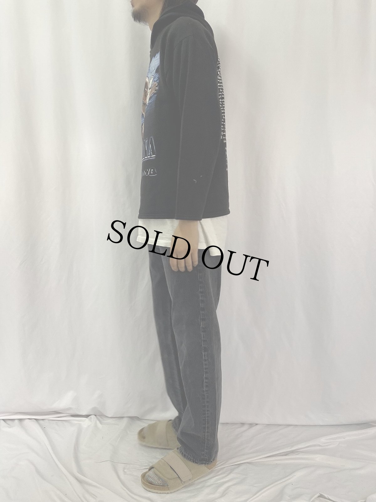 画像4: NIRVANA "NEVERMIND" ロックバンドプリントスウェットフーディー S (4)