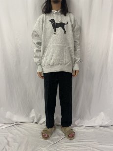 画像2: 90's The Black Dog USA製 犬プリント モックネックスウェット XL (2)