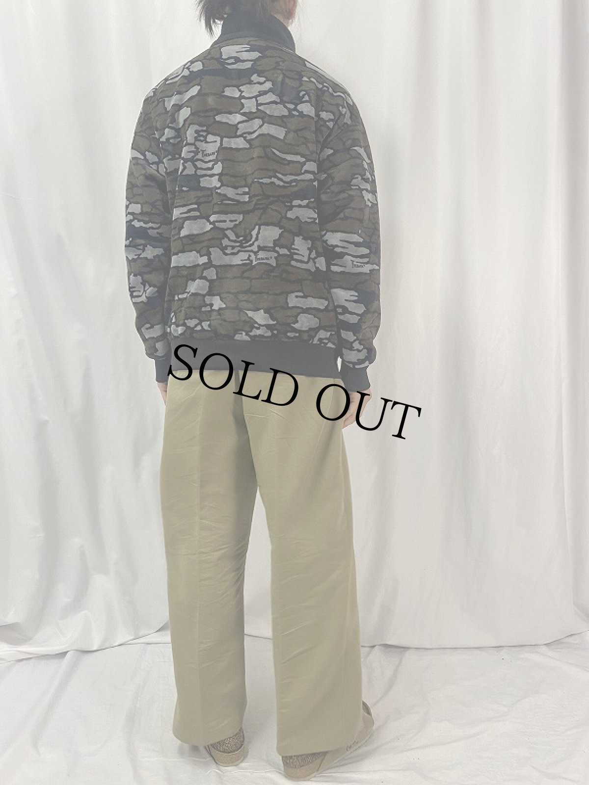 画像4: リバークツリーカモ柄 ハーフジップ ベロアプルオーバー (4)