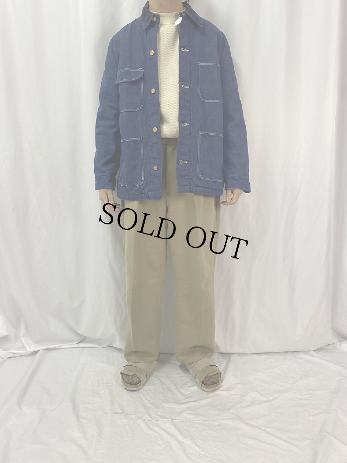 画像2: 70's Wrangler ブランケットライナー デニムカバーオール SIZE42 (2)