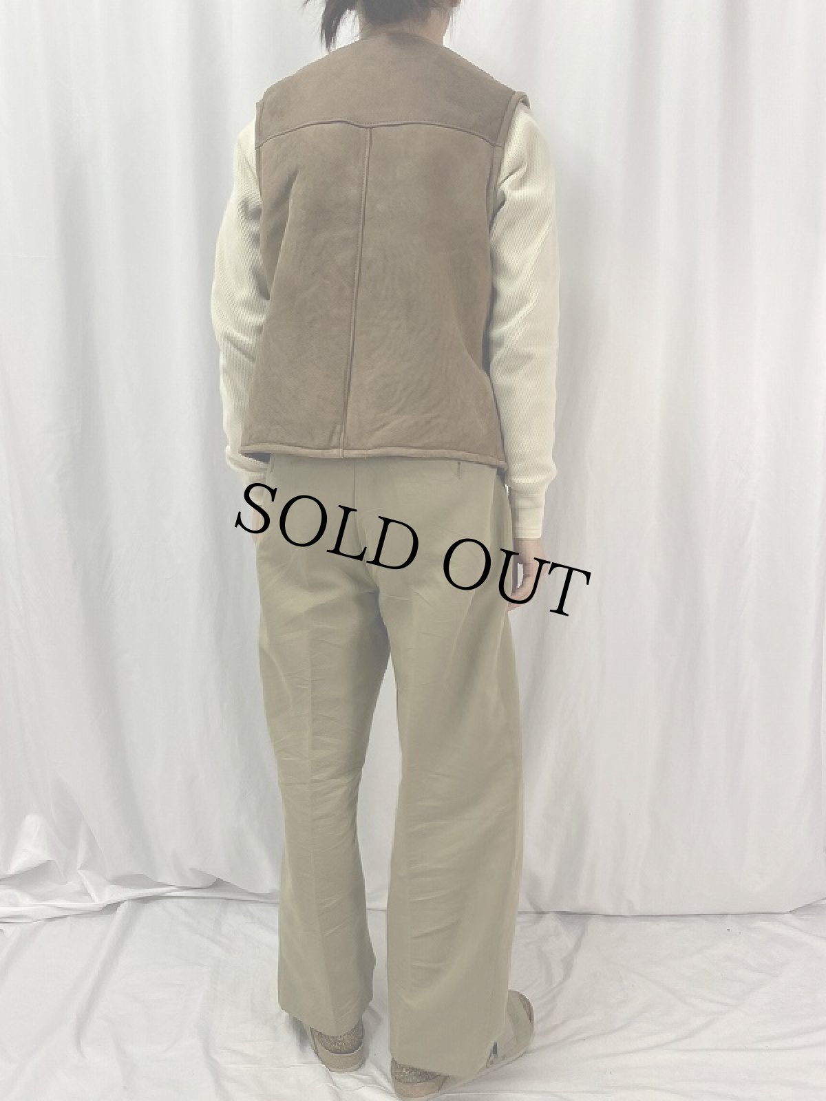 画像4: 〜80's ブルガリア軍 シープスキンムートンベスト (4)