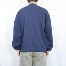 画像3: 90's RUSSELL ATHLETIC USA製 "COLUMBIA" 前V プリントスウェット NAVY L (3)