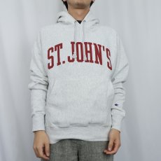 画像2: Champion REVERSE WEAVE "ST. JOHN'S" プリントスウェットフーディー S (2)