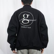 画像4: 80〜90's Garth Brooks USA製 ミュージシャン メルトンウールスタジャン BLACK XXL (4)
