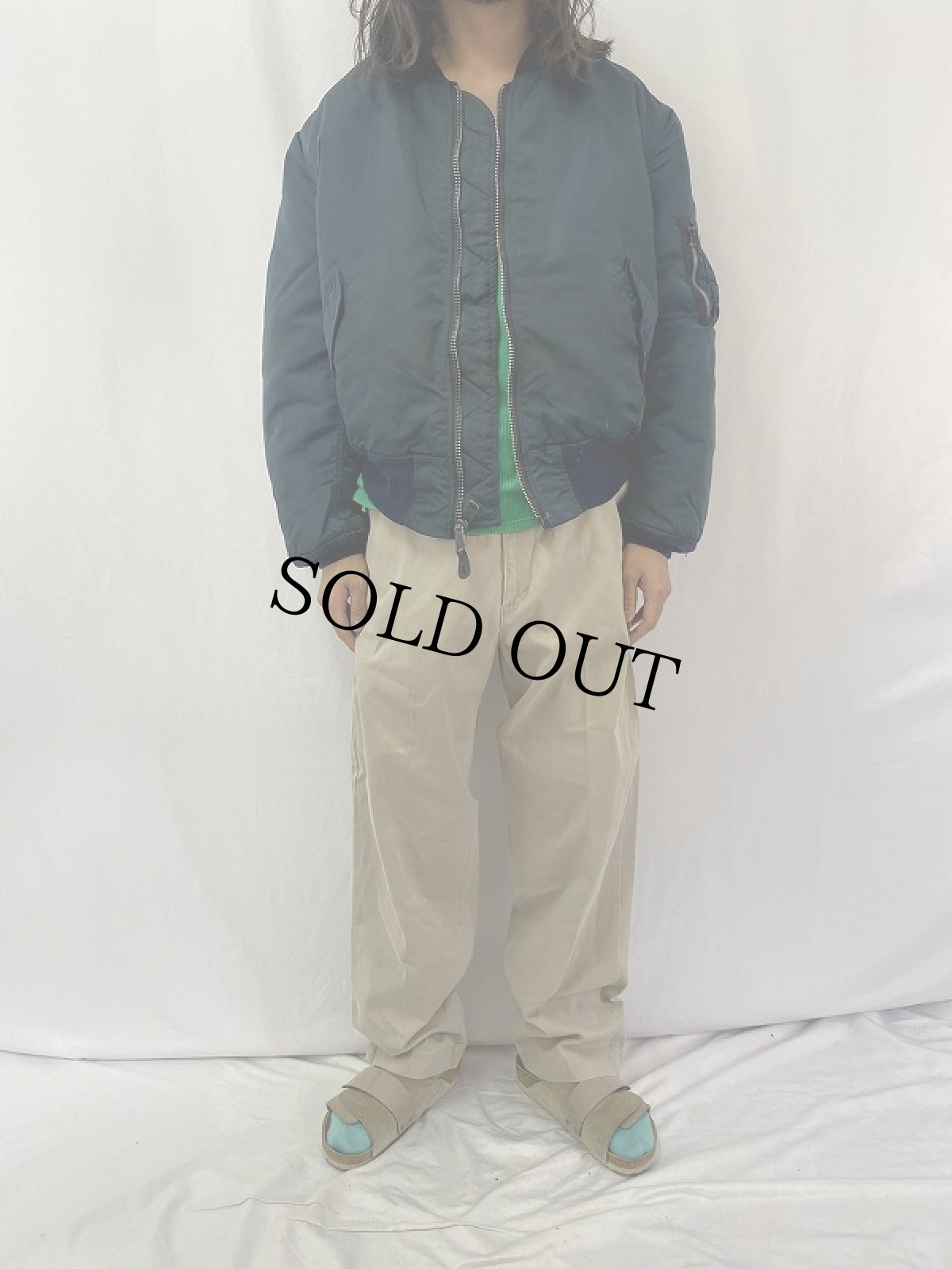 画像3: 民間品 ALPHA INDUSTRIES,INC. MA-1 フライトジャケット NAVY X-LARGE (3)