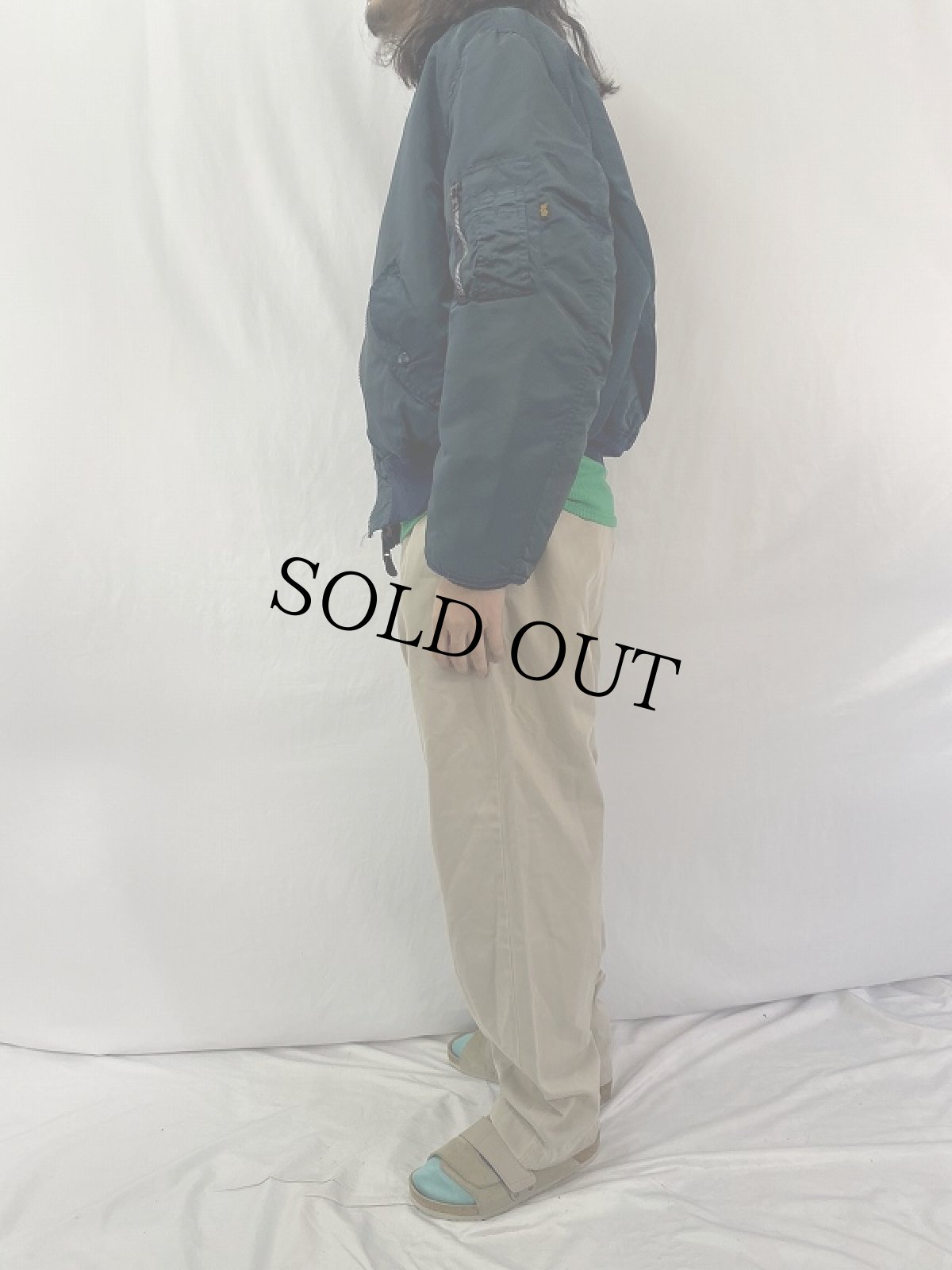 画像4: 民間品 ALPHA INDUSTRIES,INC. MA-1 フライトジャケット NAVY X-LARGE (4)