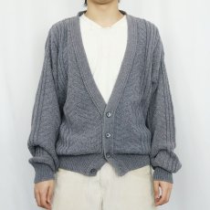画像2: 80〜90's Eddie Bauer USA製 コットン×ナイロンニットカーディガン XL (2)