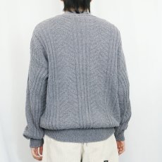 画像3: 80〜90's Eddie Bauer USA製 コットン×ナイロンニットカーディガン XL (3)