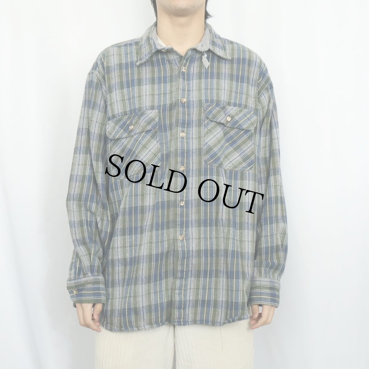 画像2: 80〜90's FIELD&STREAM チェック柄 ヘビーネルシャツ XL (2)