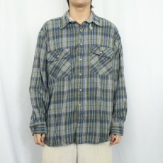 画像2: 80〜90's FIELD&STREAM チェック柄 ヘビーネルシャツ XL (2)