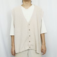 画像2: 90's Eddie Bauer USA製 コットンニットベスト XL (2)