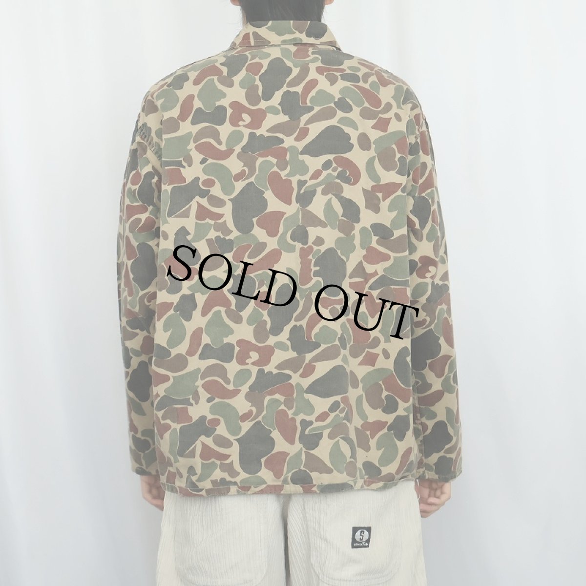 画像3: 60〜70's STURM-PRUF ダックハンターカモ柄 コットンシャツジャケット L (3)
