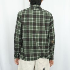 画像3: 50's PENDLETON チェック柄 ウールオープンカラーシャツ S (3)