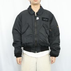 画像2: ALPHA INDUSTRIES "CWU-45/P TYPE" フライトジャケット BLACK X-LARGE (2)
