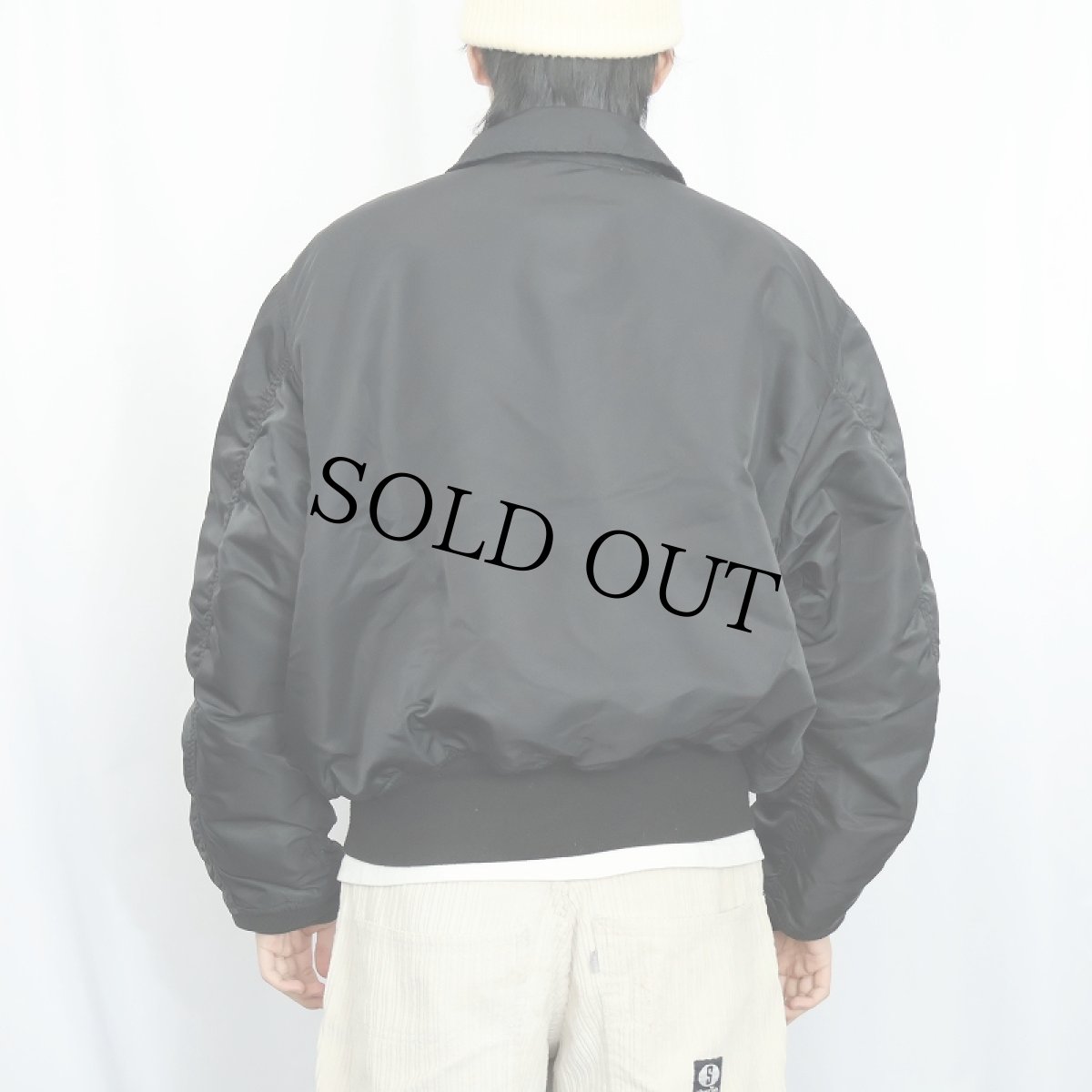 画像3: ALPHA INDUSTRIES "CWU-45/P TYPE" フライトジャケット BLACK X-LARGE (3)