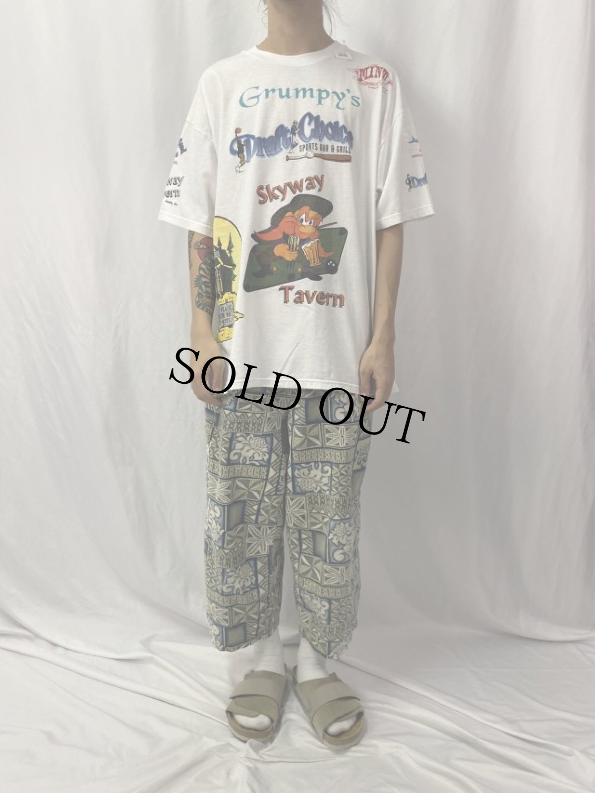 画像2: USA製 試し刷り企業ロゴプリントTシャツ XL (2)