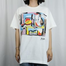 画像2: 90's Pablo Picasso USA製 "Mandolin and Guitar" アートプリントTシャツ XL (2)