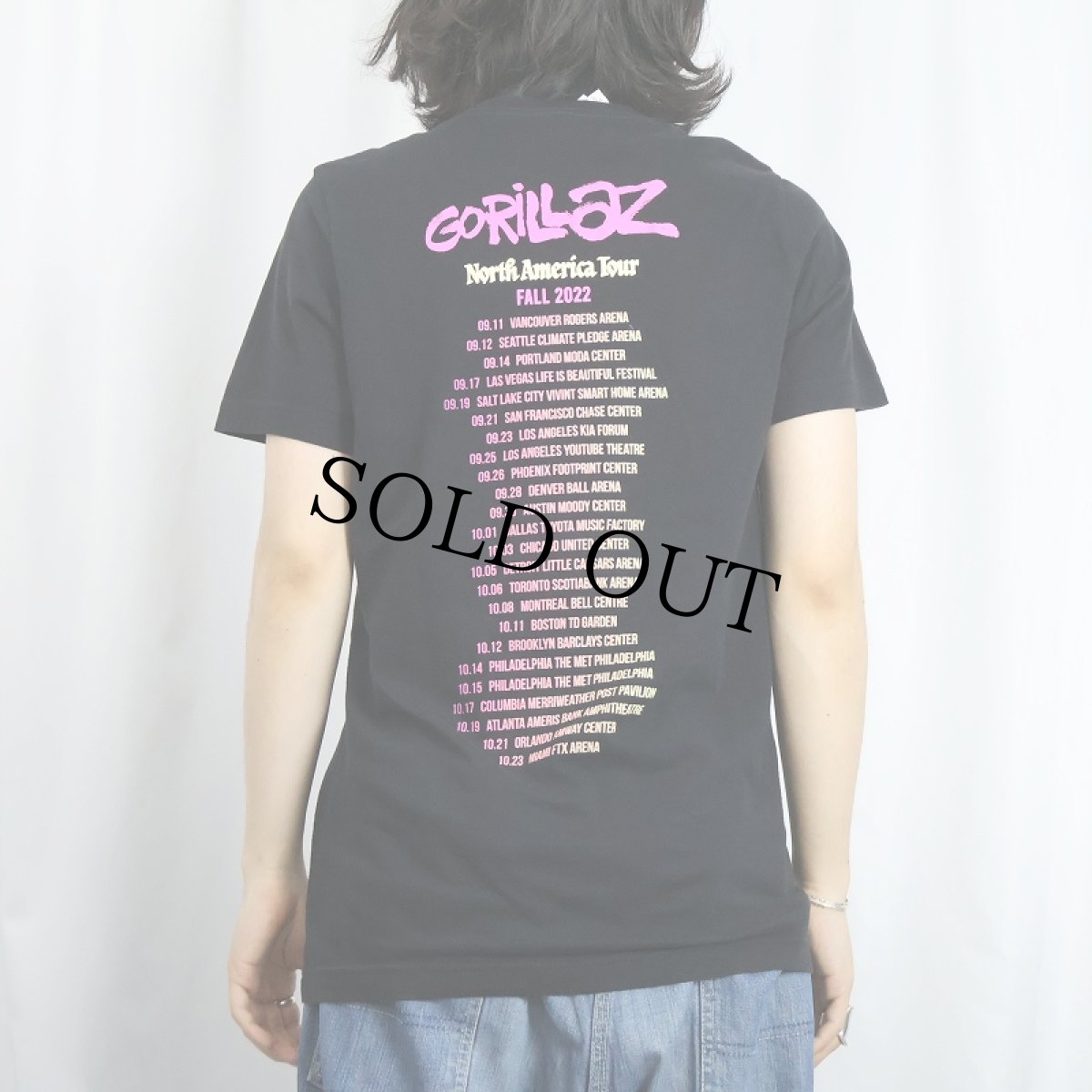 画像4: GORILLAZ "North America Tour" ロックバンドツアーTシャツ BLACK M (4)