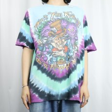 画像3: LIQUID BLUE Alice in wonderland タイダイ イラストプリントTシャツ XL (3)
