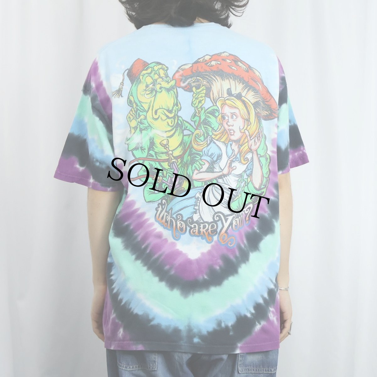 画像4: LIQUID BLUE Alice in wonderland タイダイ イラストプリントTシャツ XL (4)