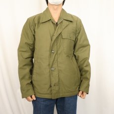画像3: 70's U.S.NAVY A-2 ステンシル入り デッキジャケット MEDIUM (3)