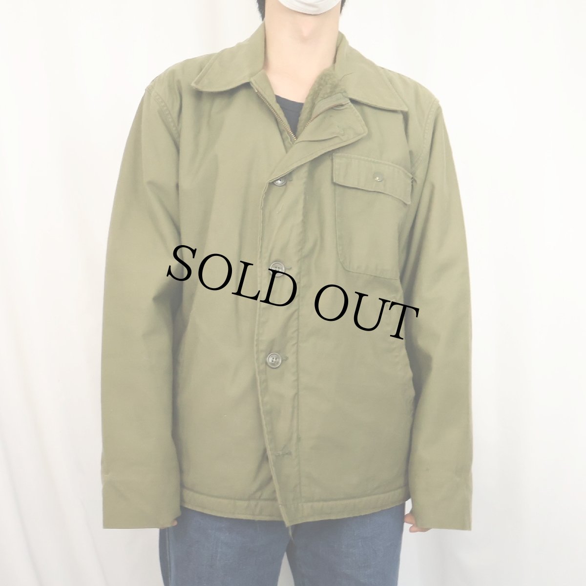 画像3: 70's U.S.NAVY A-2 ステンシル入り デッキジャケット LARGE (3)