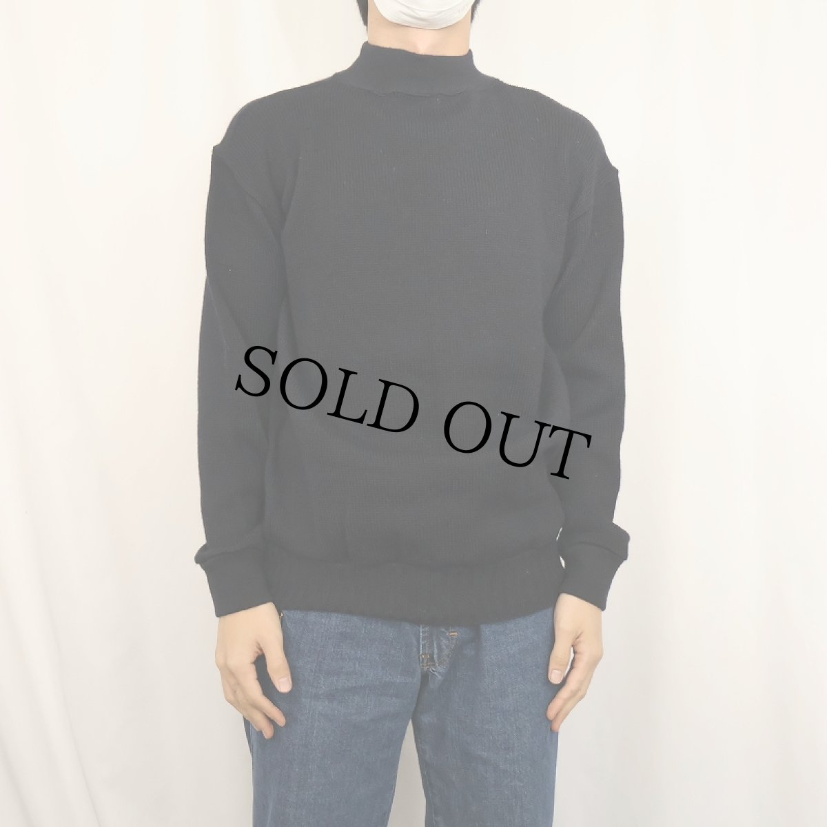 画像2: 70's U.S.NAVY GOBウールニットセーター NAVY LARGE (2)