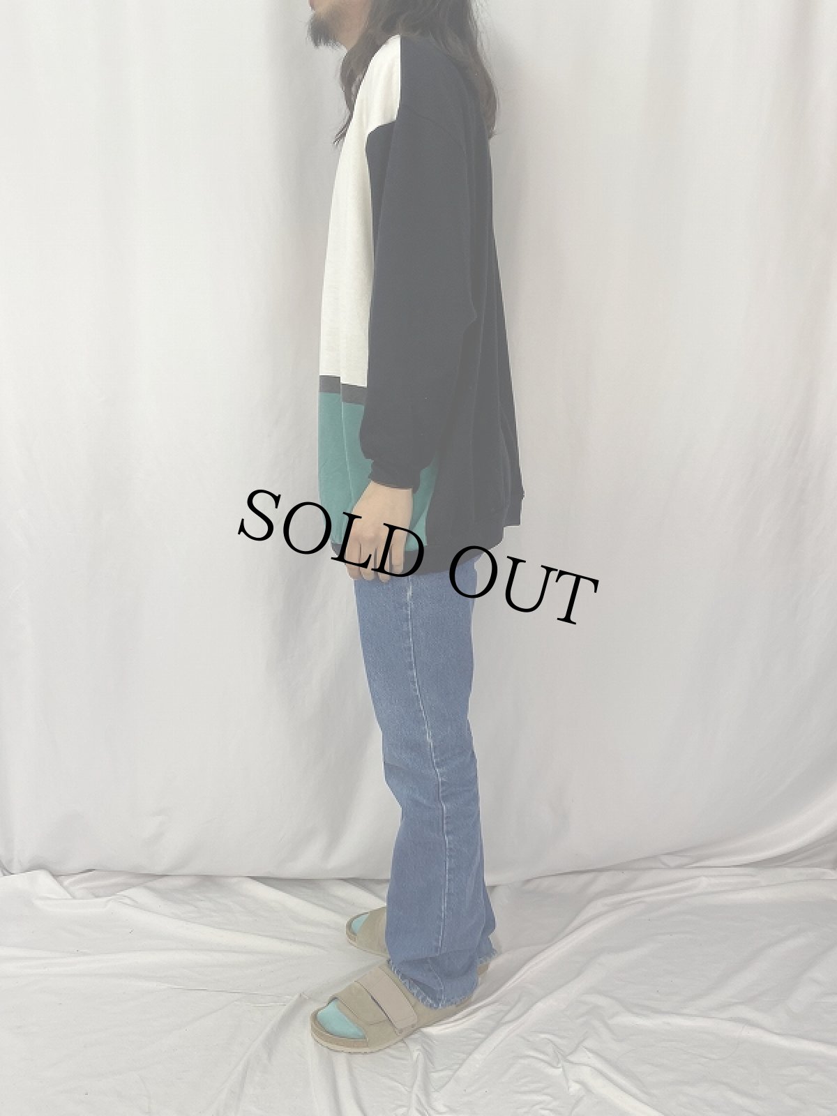 画像3: 80〜90's ROAMAN'S USA製 モンドリアンパターン スウェット 1X (3)