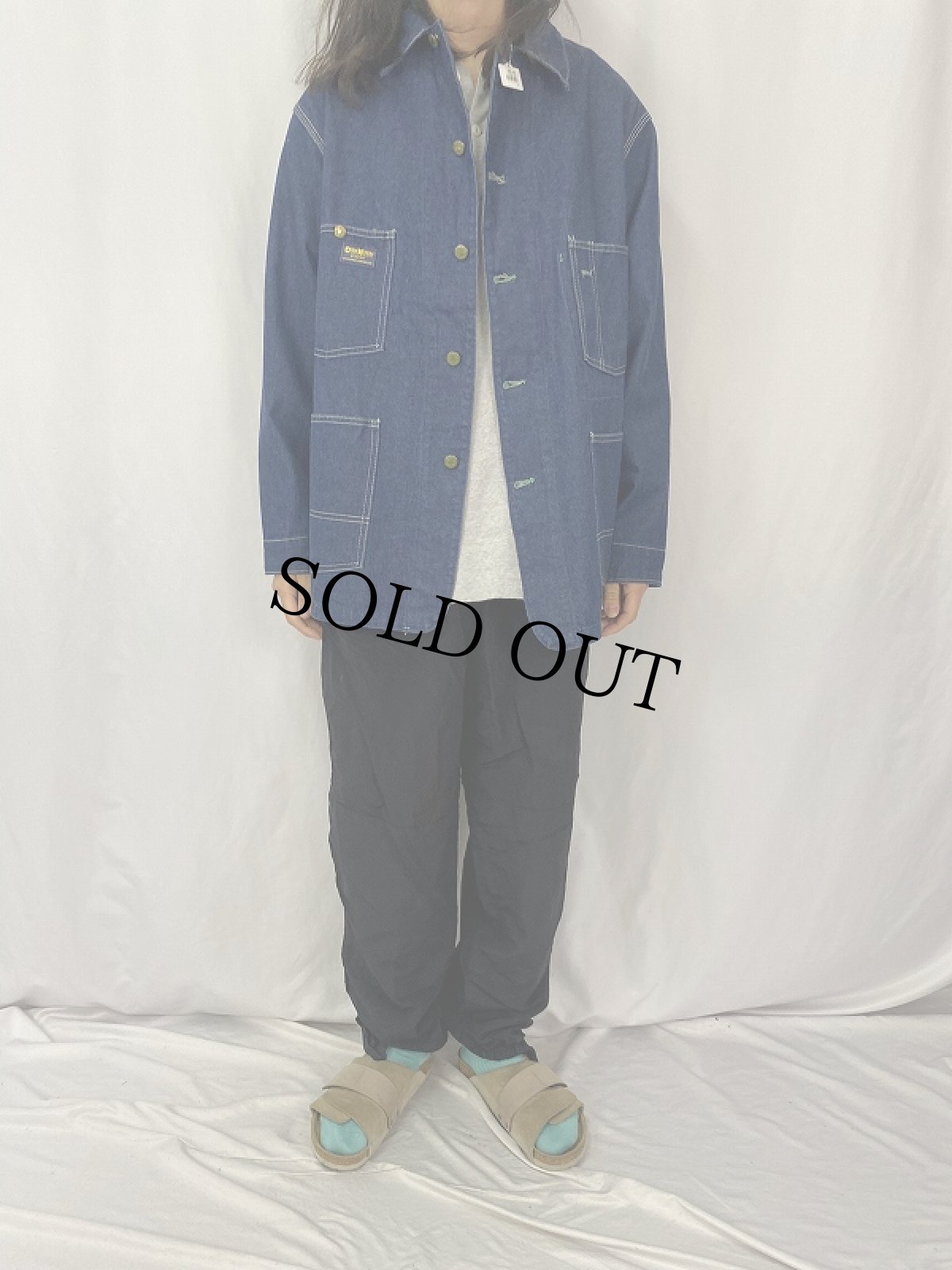 画像2: 80's OSHKOSH USA製 デニムカバーオール SIZE42R (2)