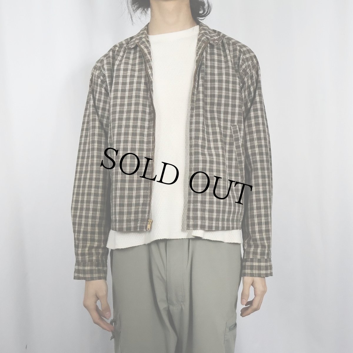 画像2: 60's Town Country チェック柄 スイングトップ SIZE40 (2)