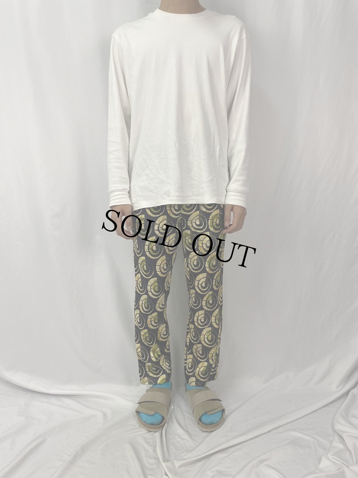 画像2: 90's〜 DRIES VAN NOTEN 総柄 シルクパンツ W31 (2)