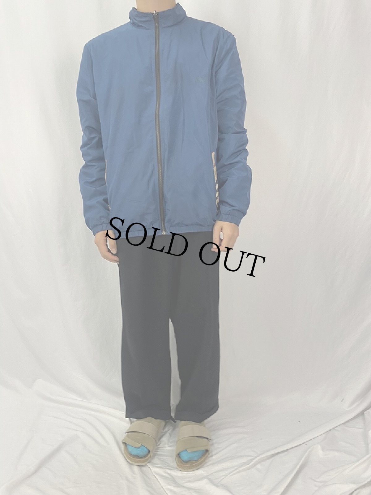 画像3: BURBERRY ロゴ刺繍 リバーシブル ナイロンジャケット XXXL (3)