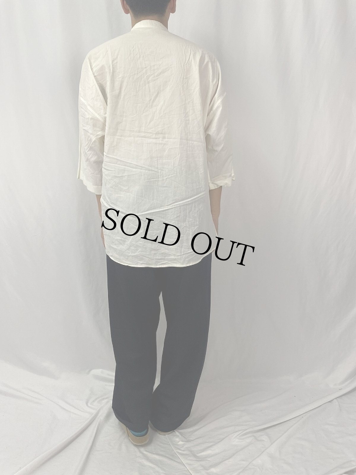 画像4: 70〜80's Gianni Versace ITALY製 バンドカラーシャツ (4)