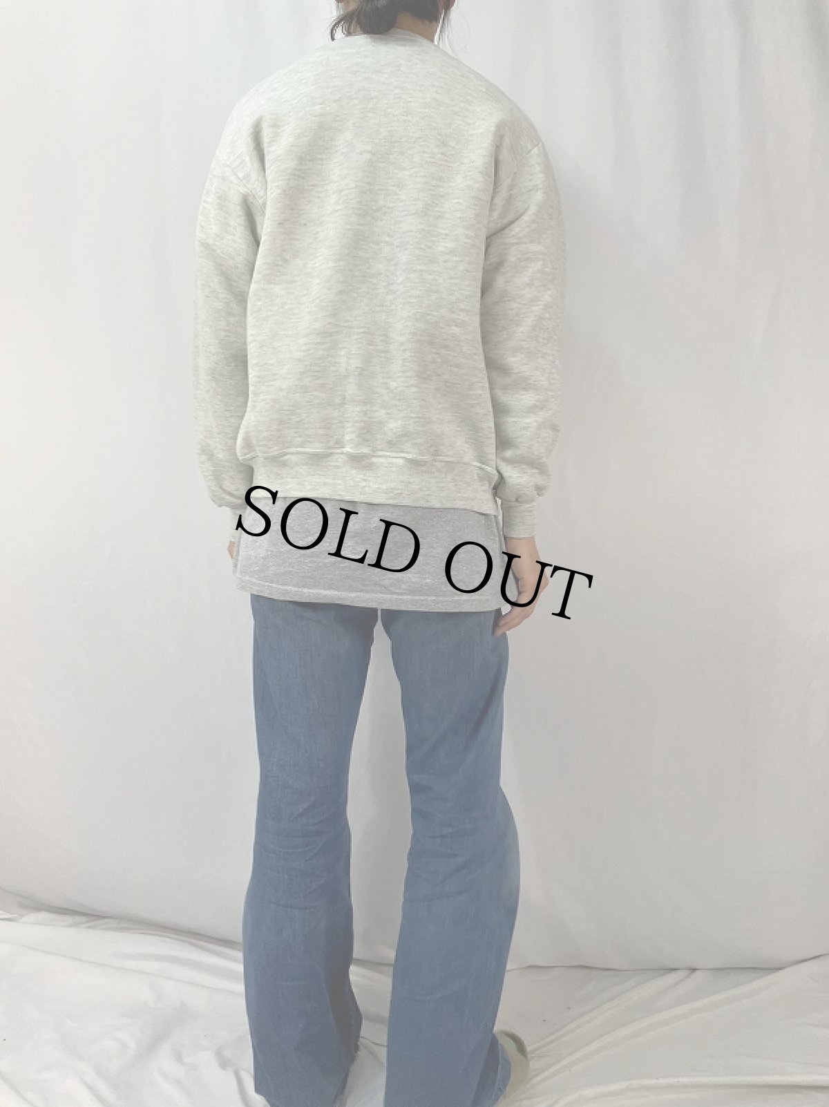 画像4: 80's USA製 "Los Angeles Times" フルジップ刺繍スウェット L (4)