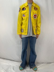 画像2: 70's〜 Kmart ワッペン付き ナイロンレーシングジャケット M (2)