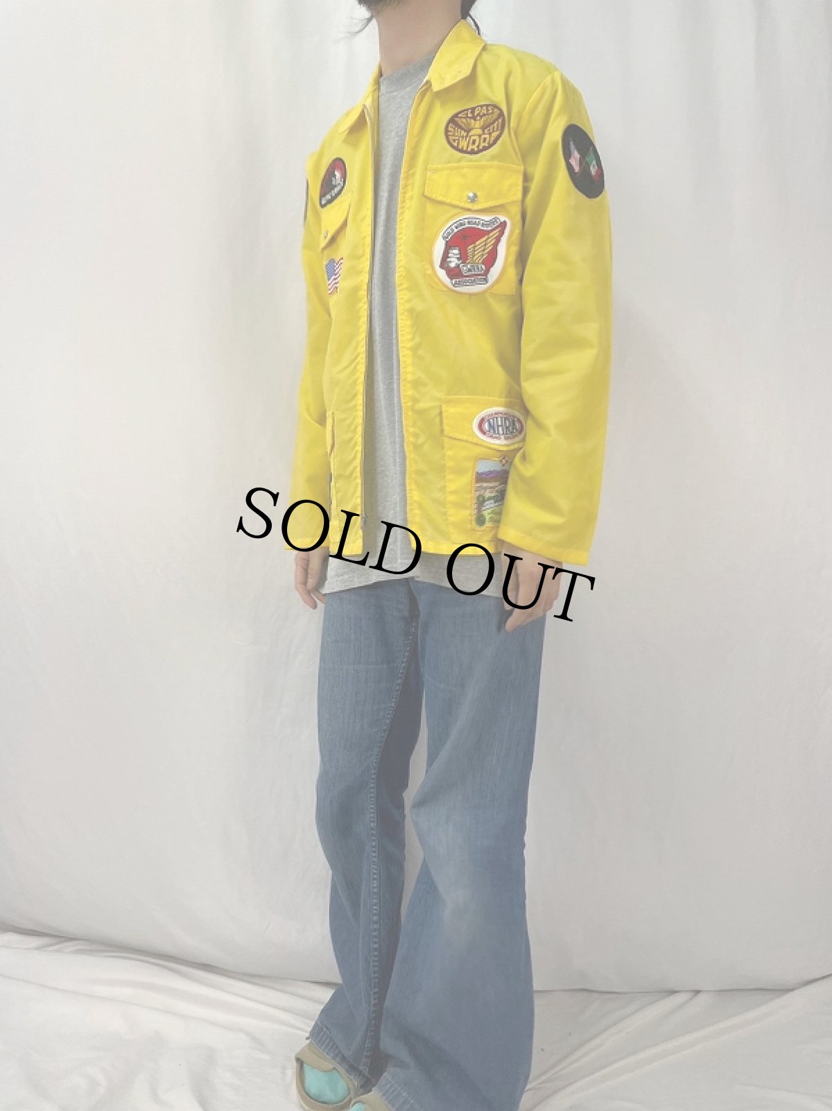 画像3: 70's〜 Kmart ワッペン付き ナイロンレーシングジャケット M (3)