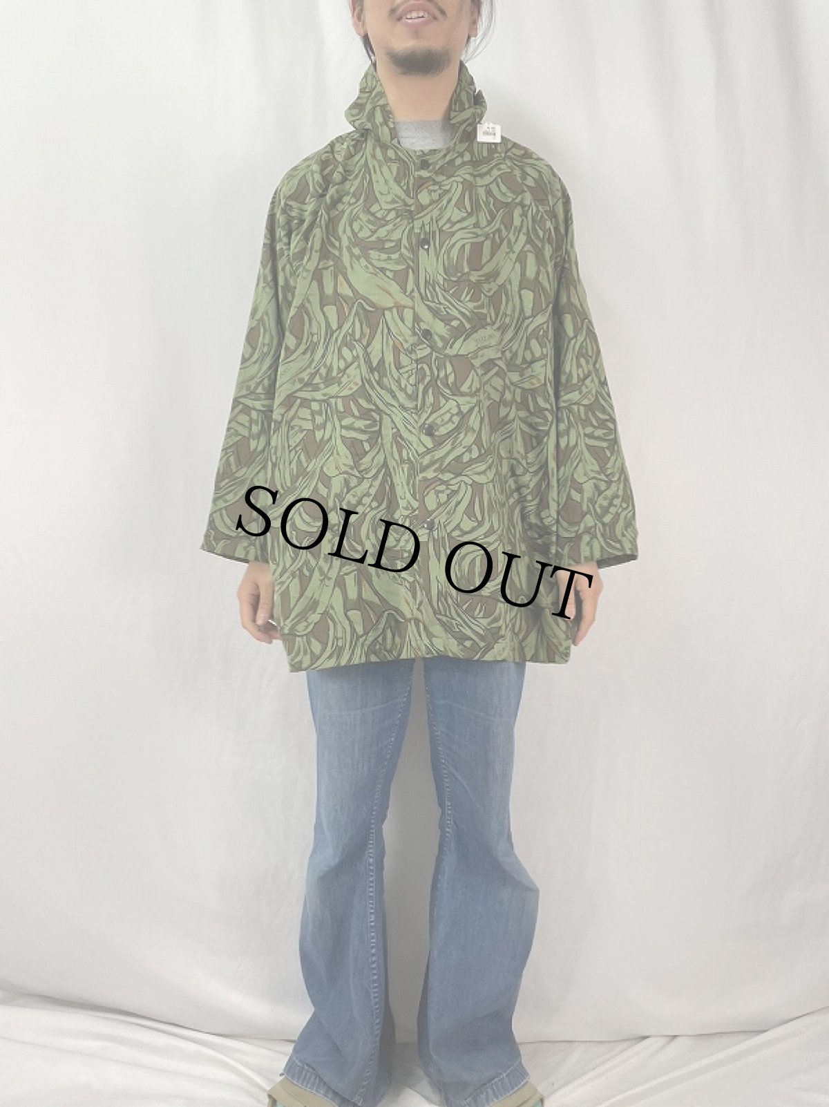 画像2: USA製 コーンフィールドカモ柄 コットンパーカー XL (2)