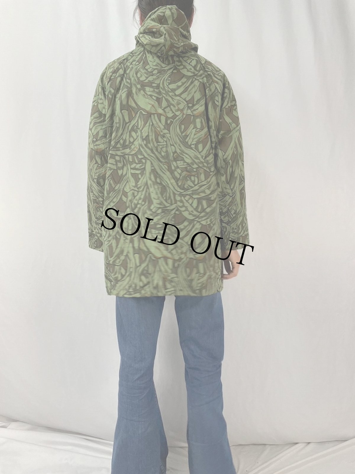 画像4: USA製 コーンフィールドカモ柄 コットンパーカー XL (4)