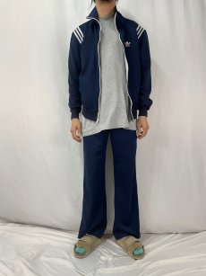 画像2: 80's adidas ロゴ刺繍トラックジャケット/パンツ SETUP XL (2)