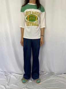 画像2: 70〜80's USA製 "NORTH DAKOTA FOOTBALL" フットボールTシャツ M (2)