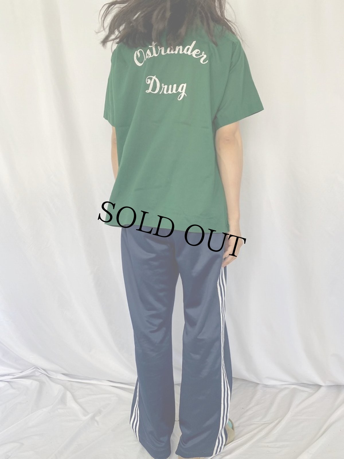 画像5: 70's King Louie "Ostrander Drug" チェーン刺繍 エポレット付き ボーリングシャツ L (5)