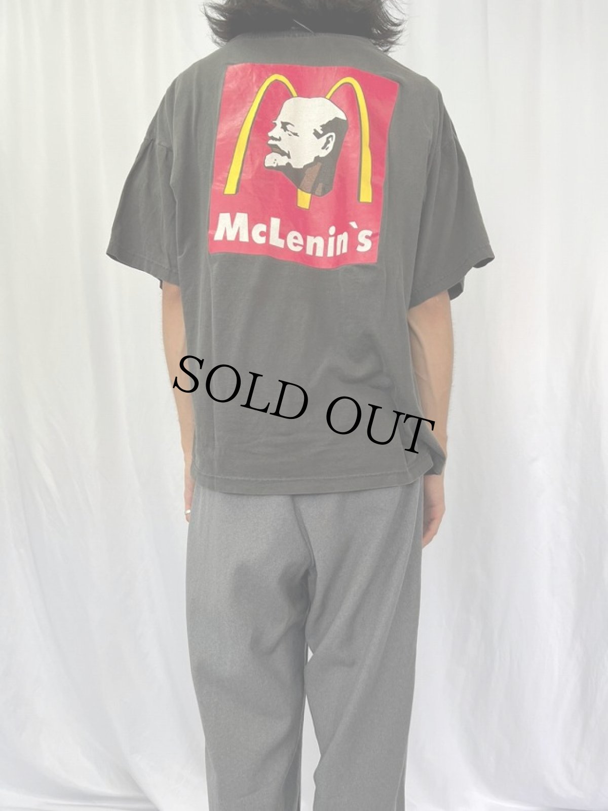 画像4: "McLenin's" パロディプリントTシャツ XL (4)