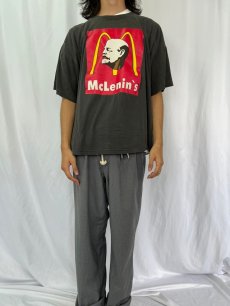 画像2: "McLenin's" パロディプリントTシャツ XL (2)