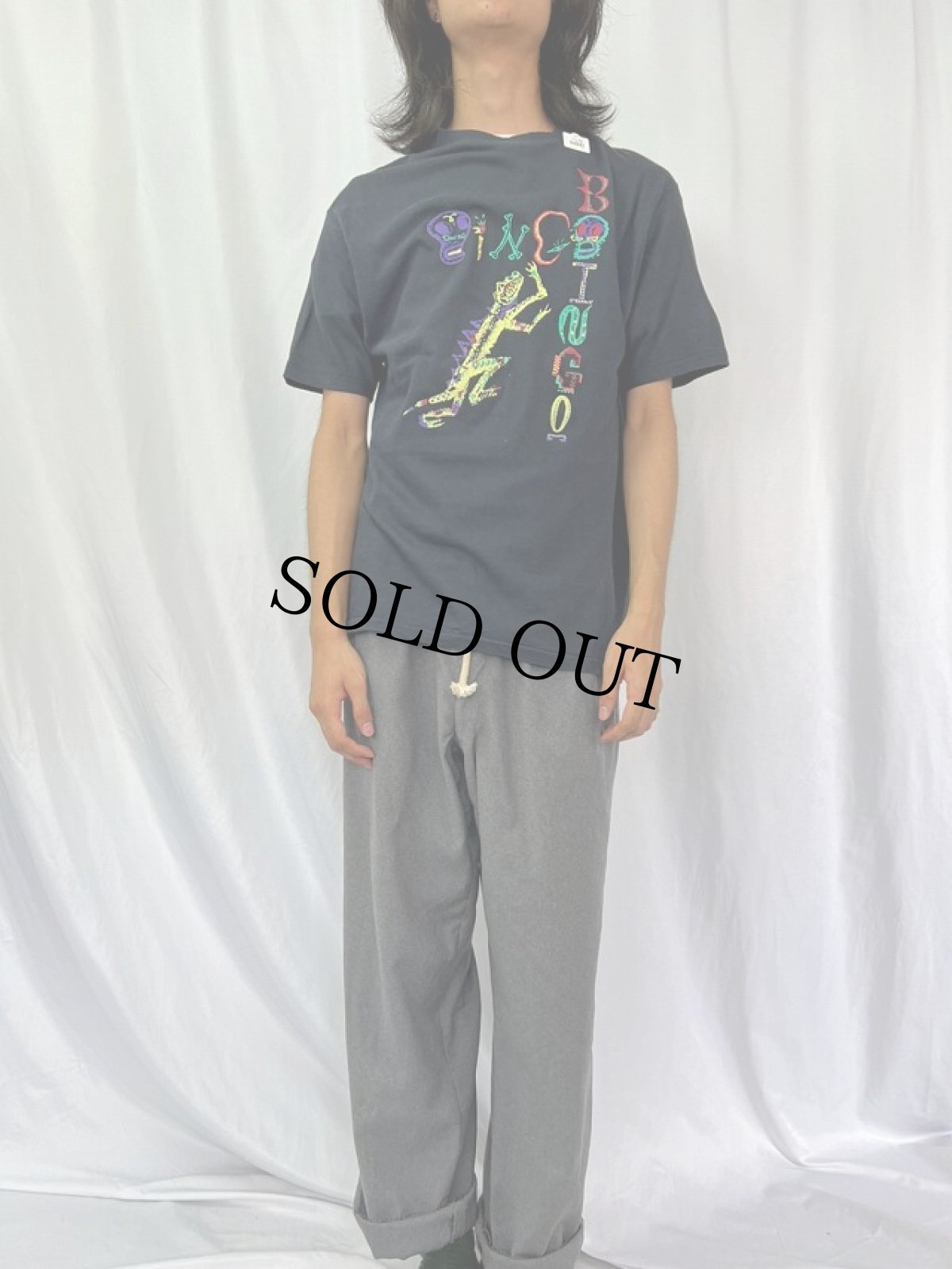 画像2: 80's OINGO BOINGO USA製 ロックバンドTシャツ XL (2)